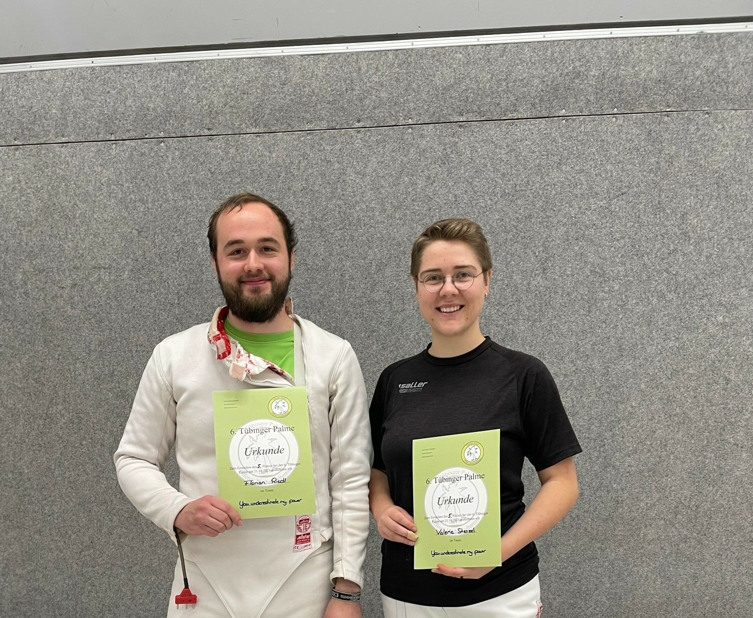 Siegerehrung_6. Tübinger Palme Florian Riedl Valerie Stenzel