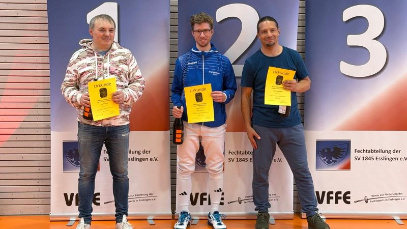 Andrii Vorona, Dominik Manal, Andrei Zlate-Podani V40 WVet Esslingen 2026